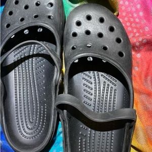 Mary Jane Crocs Black